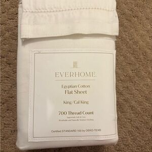 White Egyptian Cotton Flat Sheet